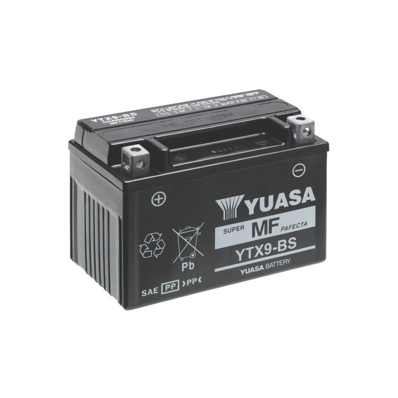 BATTERIA YUASA YTX9-BS (SIGILLATA CON ACIDO A CORREDO)
